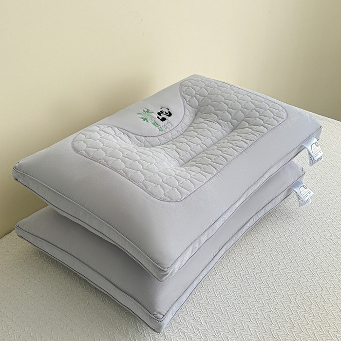 91家纺网 家纺一手货源 找家纺 永乐枕芯 2025新款熊有成竹枕头枕芯 灰色