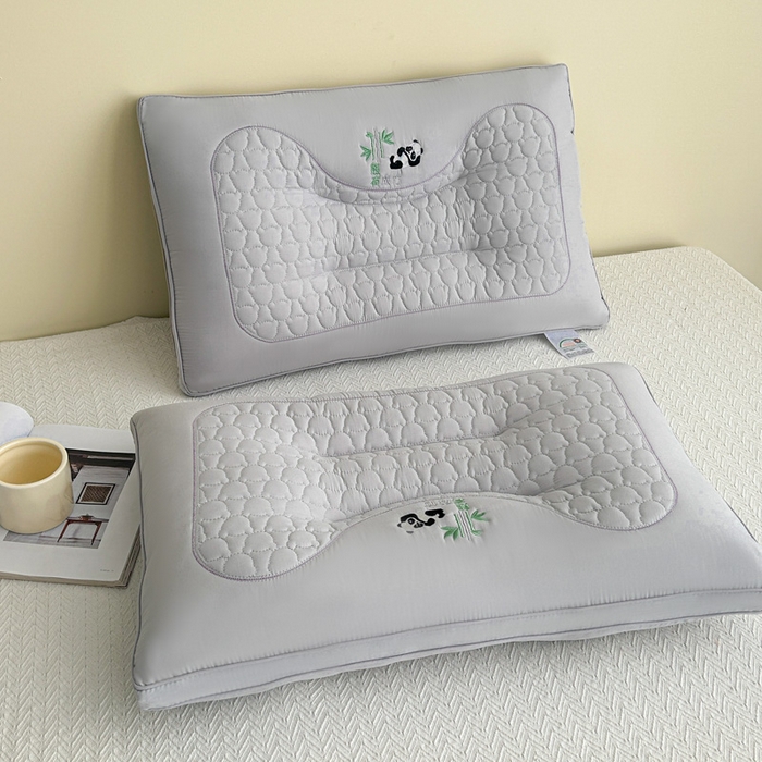 91家纺网 家纺一手货源 找家纺 永乐枕芯 2025新款熊有成竹枕头枕芯 灰色