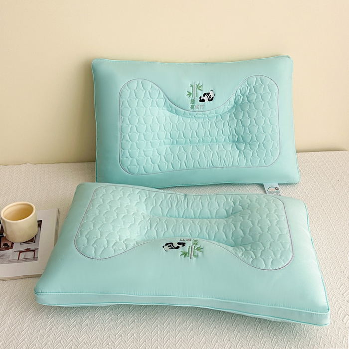 91家纺网 家纺一手货源 找家纺 永乐枕芯 2025新款熊有成竹枕头枕芯 绿色