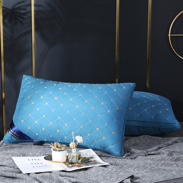 91家纺网 家纺一手货源 找家纺 永乐枕芯 2025新款枕芯五星级酒店跑量款希尔顿枕头枕芯 满天星 深蓝