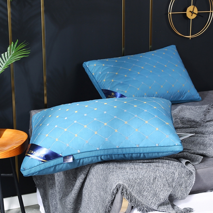 91家纺网 家纺一手货源 找家纺 永乐枕芯 2025新款枕芯五星级酒店跑量款希尔顿枕头枕芯 满天星 深蓝