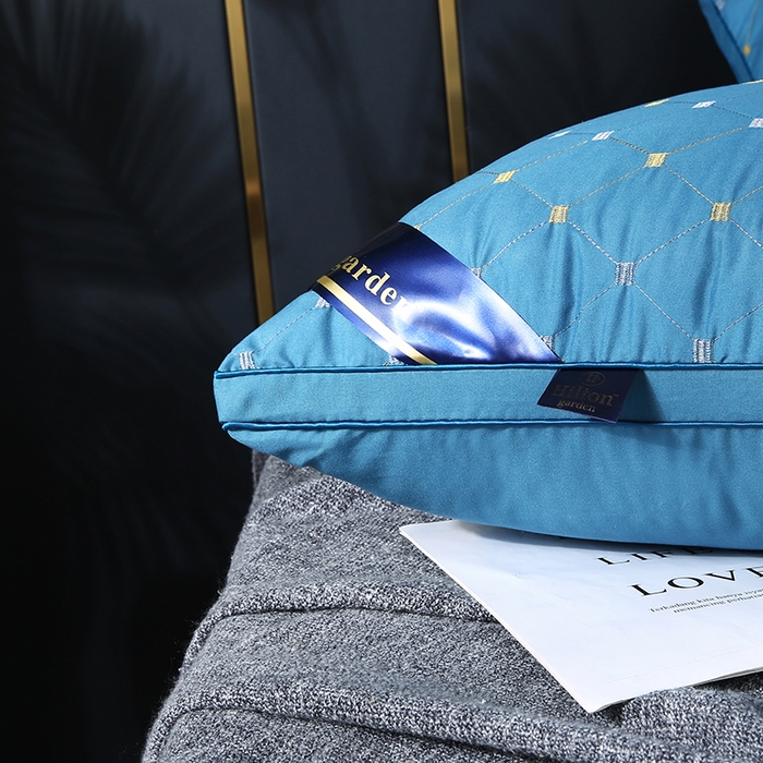 91家纺网 家纺一手货源 找家纺 永乐枕芯 2025新款枕芯五星级酒店跑量款希尔顿枕头枕芯 满天星 深蓝