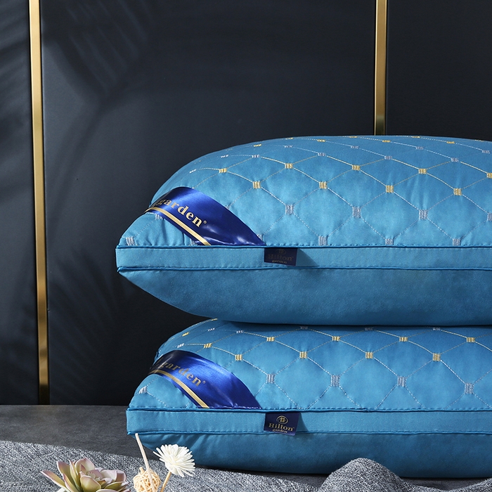 91家纺网 家纺一手货源 找家纺 永乐枕芯 2025新款枕芯五星级酒店跑量款希尔顿枕头枕芯 满天星 深蓝