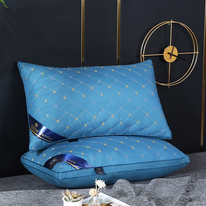 91家纺网 家纺一手货源 找家纺 永乐枕芯 2025新款枕芯五星级酒店跑量款希尔顿枕头枕芯 满天星 深蓝