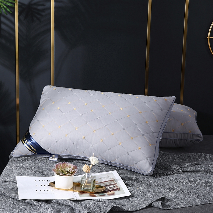 91家纺网 家纺一手货源 找家纺 永乐枕芯 2025新款枕芯五星级酒店跑量款希尔顿枕头枕芯 满天星 灰色