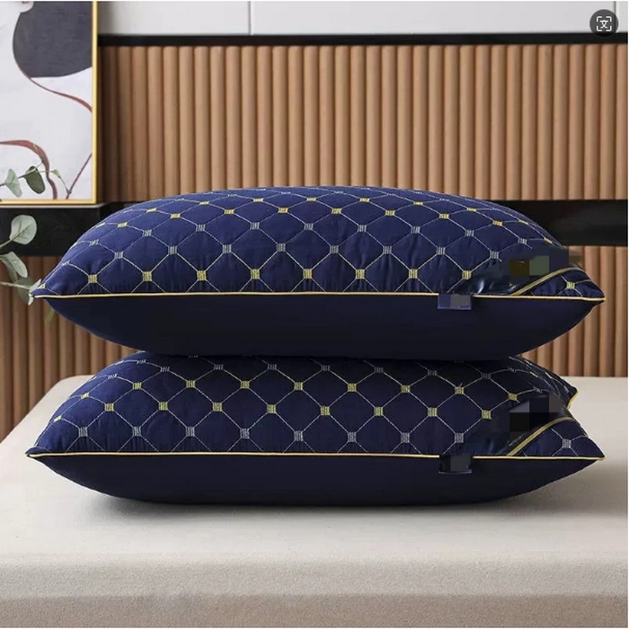 91家纺网 家纺一手货源 找家纺 永乐枕芯 2025新款满天星单边枕头枕芯 藏青