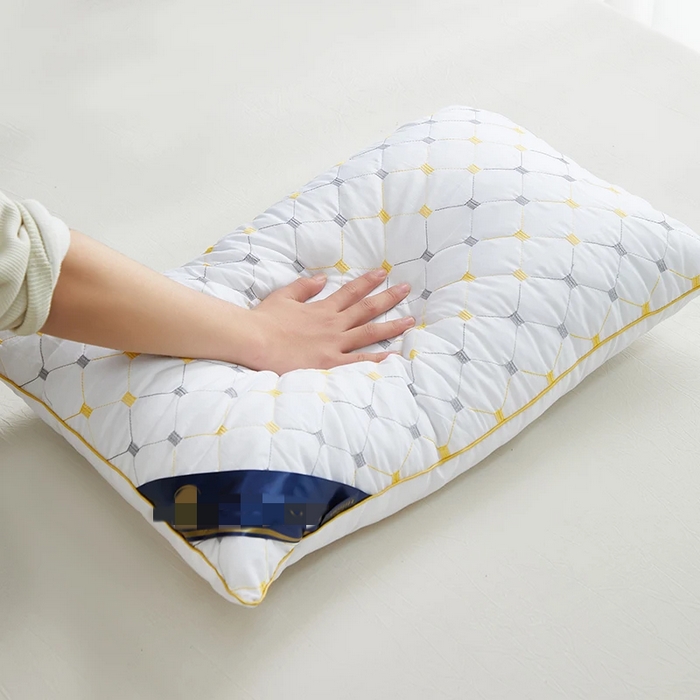 91家纺网 家纺一手货源 找家纺 永乐枕芯 2025新款满天星单边枕头枕芯 白色