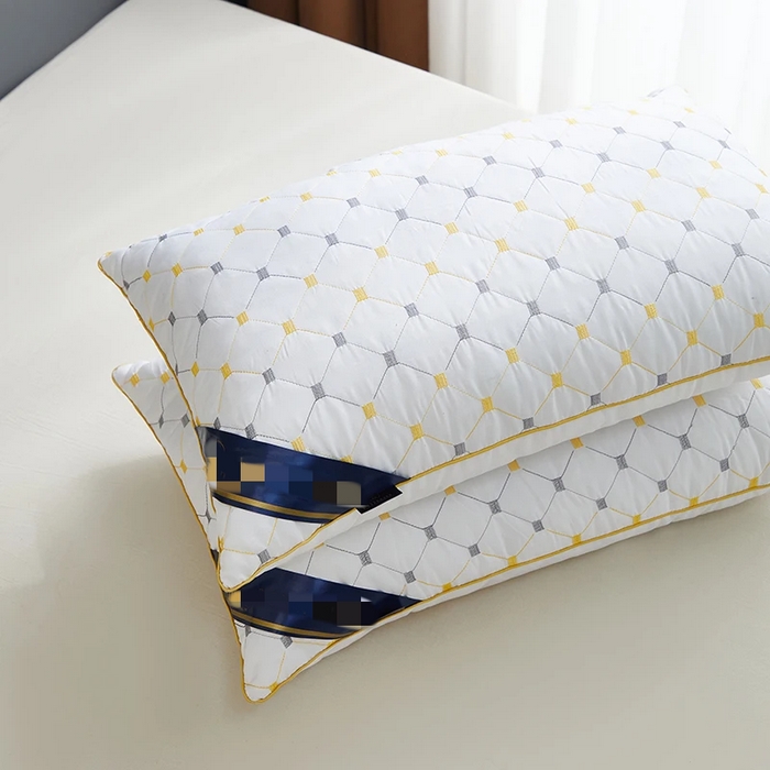 91家纺网 家纺一手货源 找家纺 永乐枕芯 2025新款满天星单边枕头枕芯 白色