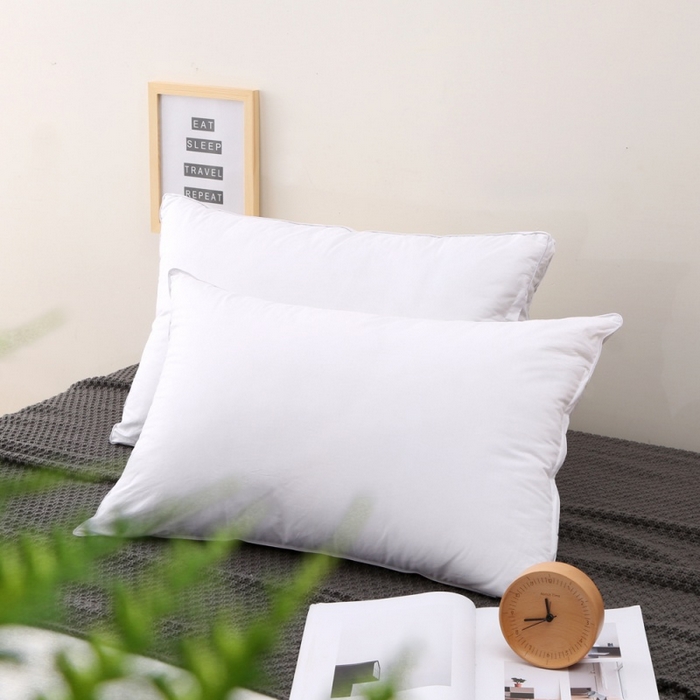 91家纺网 家纺一手货源 找家纺 永乐枕芯 2025新款全棉立体羽丝绒枕头酒店枕芯 单边高枕