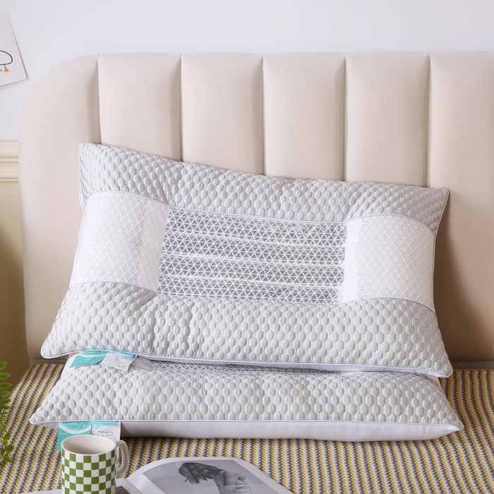 91家纺网 家纺一手货源 找家纺 （总）永乐枕芯 2025新款凉感豆豆低枕枕头冰豆豆羽丝枕芯