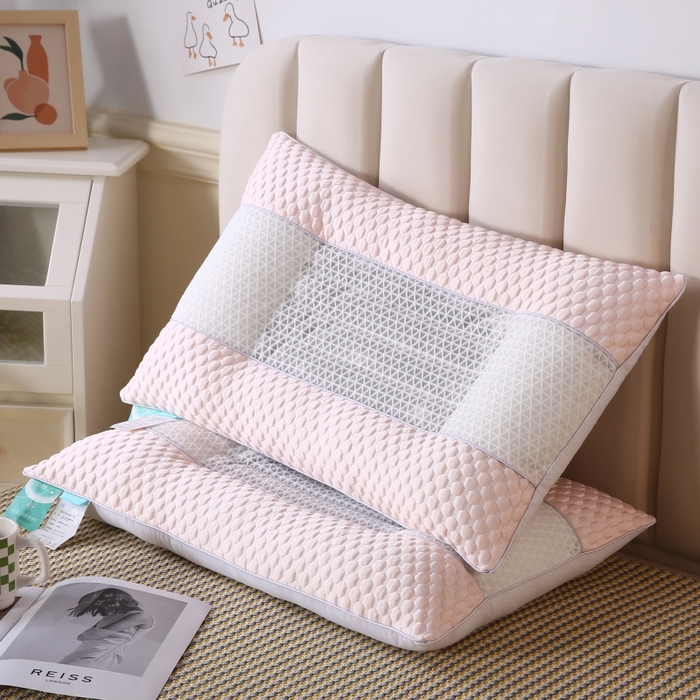 91家纺网 家纺一手货源 找家纺 （总）永乐枕芯 2025新款凉感豆豆低枕枕头冰豆豆羽丝枕芯