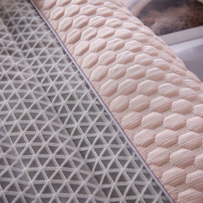 91家纺网 家纺一手货源 找家纺 永乐枕芯 2025新款凉感豆豆低枕枕头冰豆豆羽丝枕芯 粉色 48x74cm/对