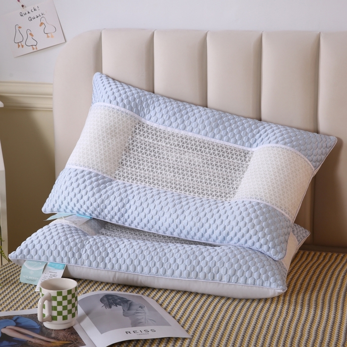 91家纺网 家纺一手货源 找家纺 （总）永乐枕芯 2025新款凉感豆豆低枕枕头冰豆豆羽丝枕芯