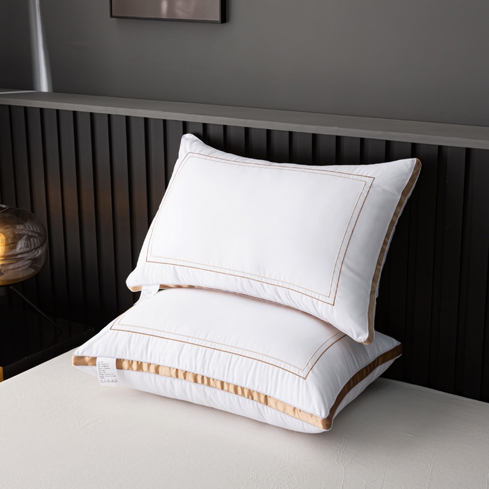 91家纺网 家纺一手货源 找家纺 （总）永乐枕芯 2025新款磨毛新品酒店羽丝绒枕芯回字绣立体枕头