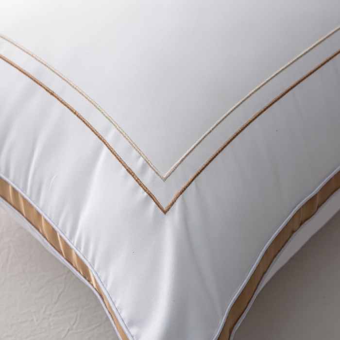 91家纺网 家纺一手货源 找家纺 （总）永乐枕芯 2025新款全棉新品酒店羽丝绒枕芯回字绣立体枕头