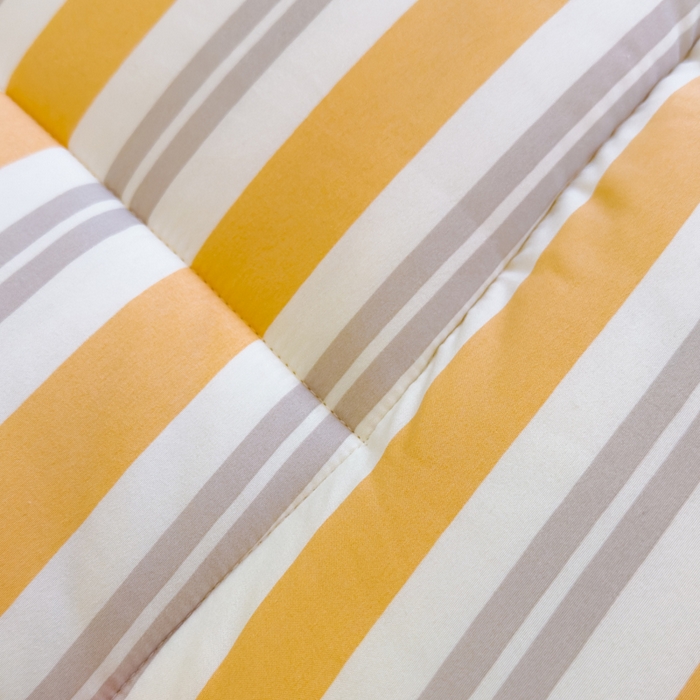 91家纺网 家纺一手货源 找家纺 默忆 2025新款学生新疆棉花床褥褥子 橙白条纹