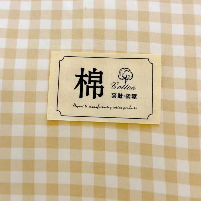 91家纺网 家纺一手货源 找家纺 默忆 2025新款学生新疆棉花床褥褥子 黄白格子