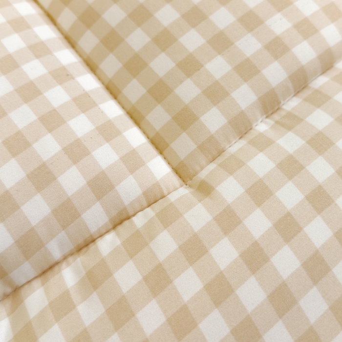 91家纺网 家纺一手货源 找家纺 默忆 2025新款学生新疆棉花床褥褥子 黄白格子