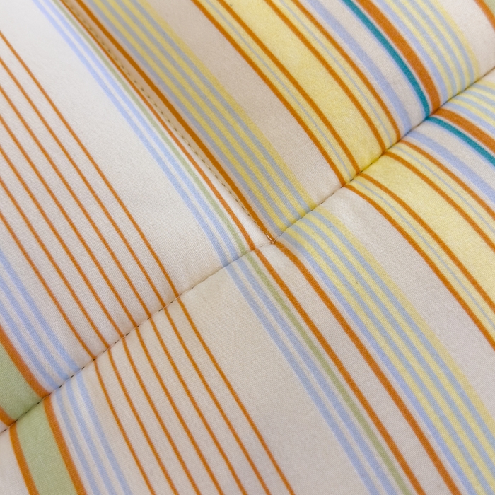 91家纺网 家纺一手货源 找家纺 默忆 2025新款学生新疆棉花床褥褥子 黄色横条纹