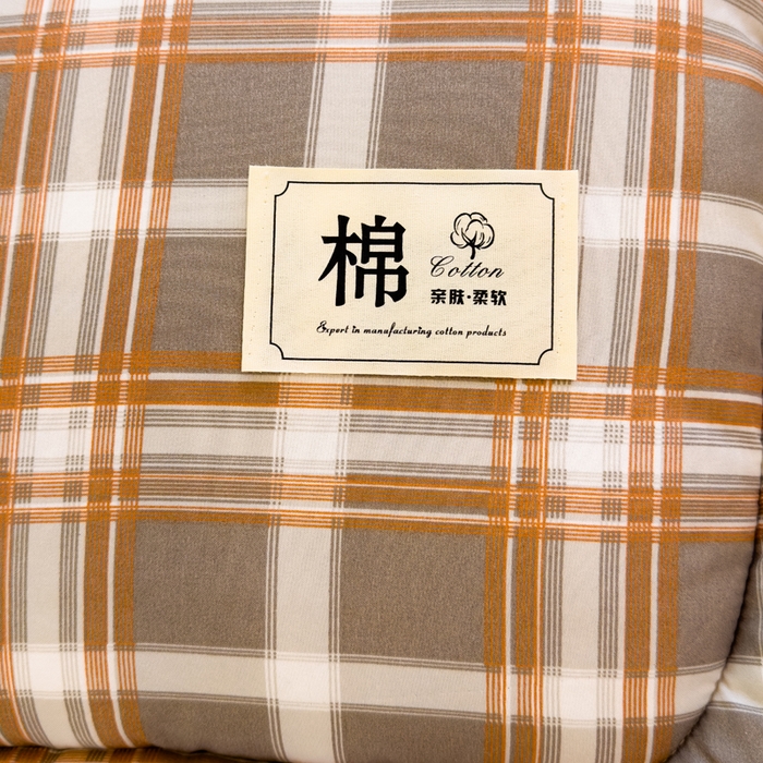 91家纺网 家纺一手货源 找家纺 默忆 2025新款学生新疆棉花床褥褥子 咖格