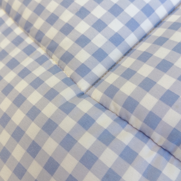 91家纺网 家纺一手货源 找家纺 默忆 2025新款学生新疆棉花床褥褥子 蓝白格子