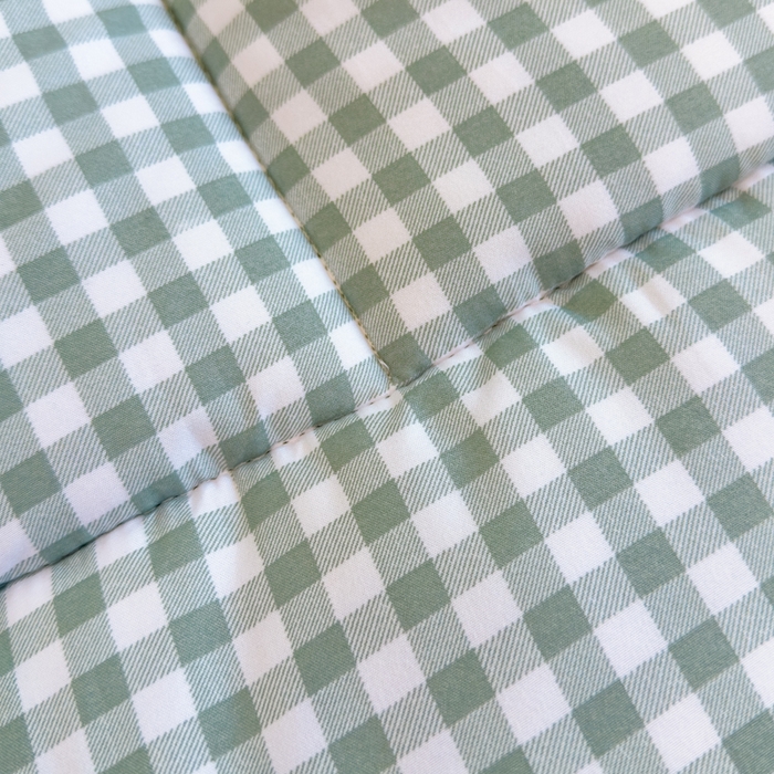 91家纺网 家纺一手货源 找家纺 默忆 2025新款学生新疆棉花床褥褥子 绿白格