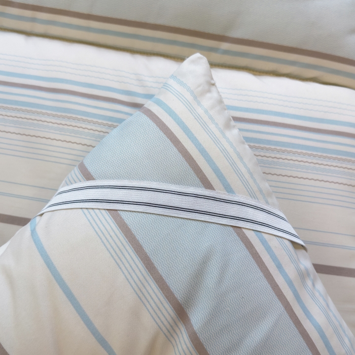 91家纺网 家纺一手货源 找家纺 默忆 2025新款学生新疆棉花床褥褥子 浅蓝色横条纹