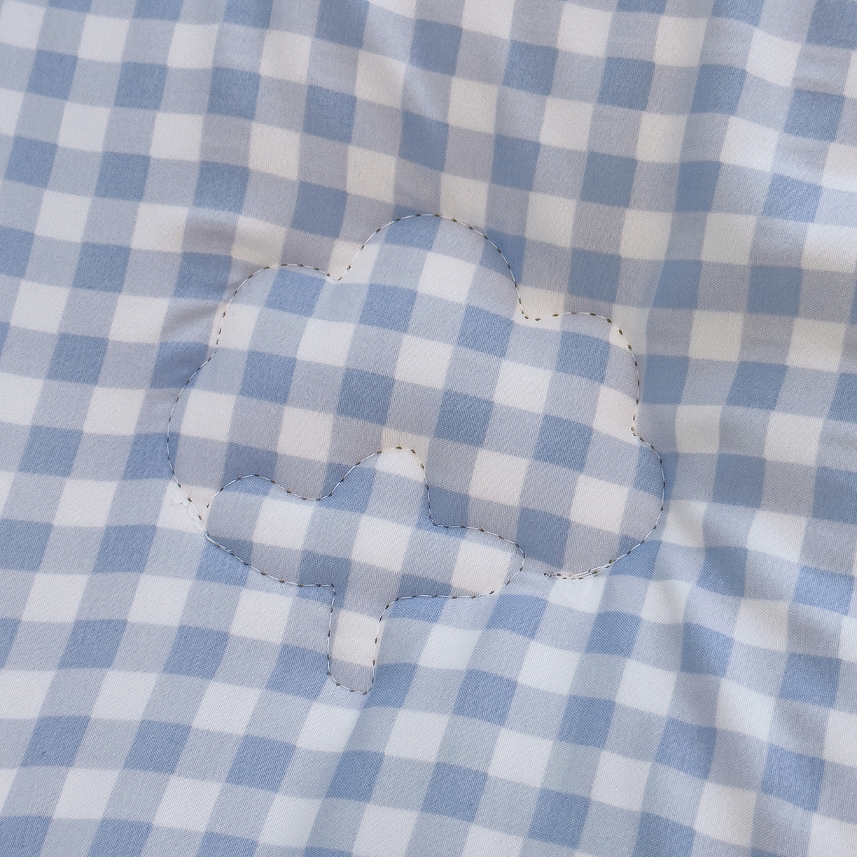 91家纺网 家纺一手货源 找家纺 默忆 2025新款新疆棉学生棉花被 被子被芯 浅蓝白小格