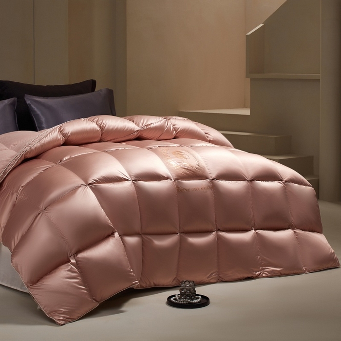 91家纺网 家纺一手货源 找家纺 织梦人羽绒工厂店2025新款羽绒被壳 贵夫人真丝缎-豆沙