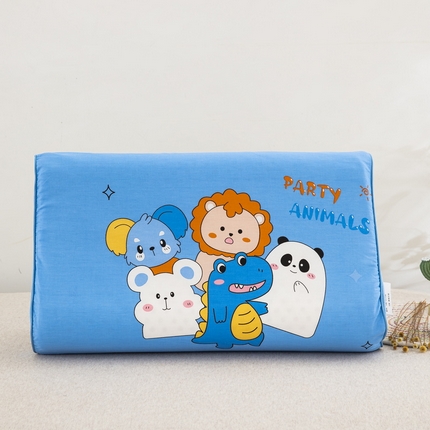 大黄蜂家居家纺 2025新款全棉13372棉儿童卡通乳胶枕套 恐龙当家