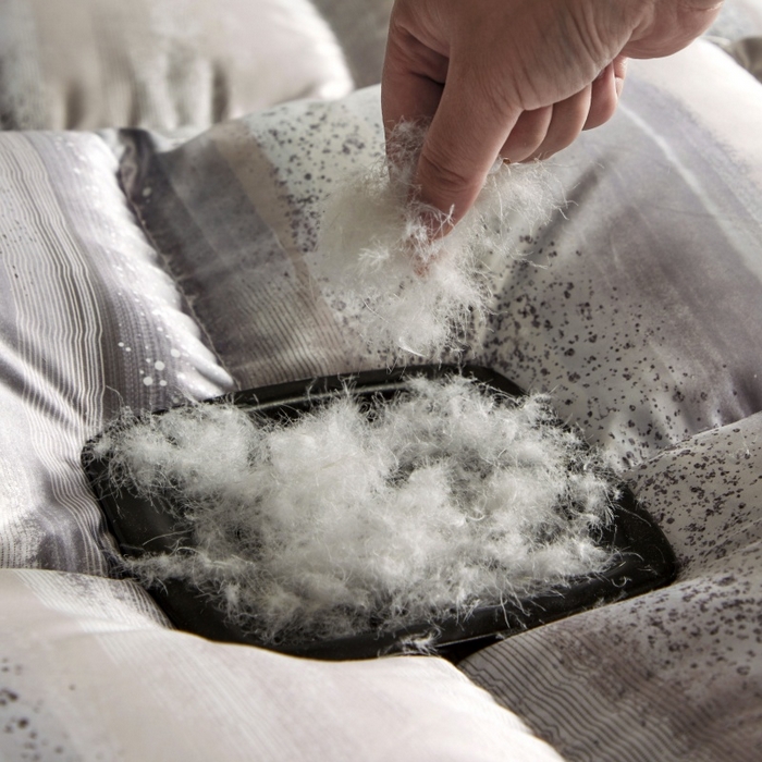 91家纺网 家纺一手货源 找家纺 织梦人羽绒工厂店 2025新款高蓬松羽绒95鹅绒大牌同款花型莫代尔印花 琥珀之光烟紫