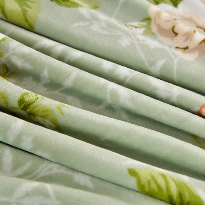 91家纺网 家纺一手货源 找家纺 芯诗曼家纺 2025新款金貂绒牛奶绒印花三件套 花样情怀