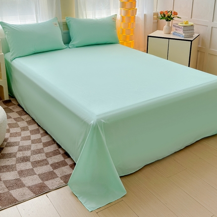 91家纺网 家纺一手货源 找家纺 （总）花香四季家纺 2025新款喷气A类全棉13376斜纹纯棉床单单件纯色被单单品四季通用