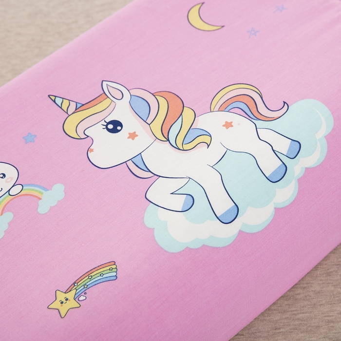 91家纺网 家纺一手货源 找家纺 大黄蜂家居家纺 2025新款全棉13372棉儿童卡通乳胶枕套 城堡小马