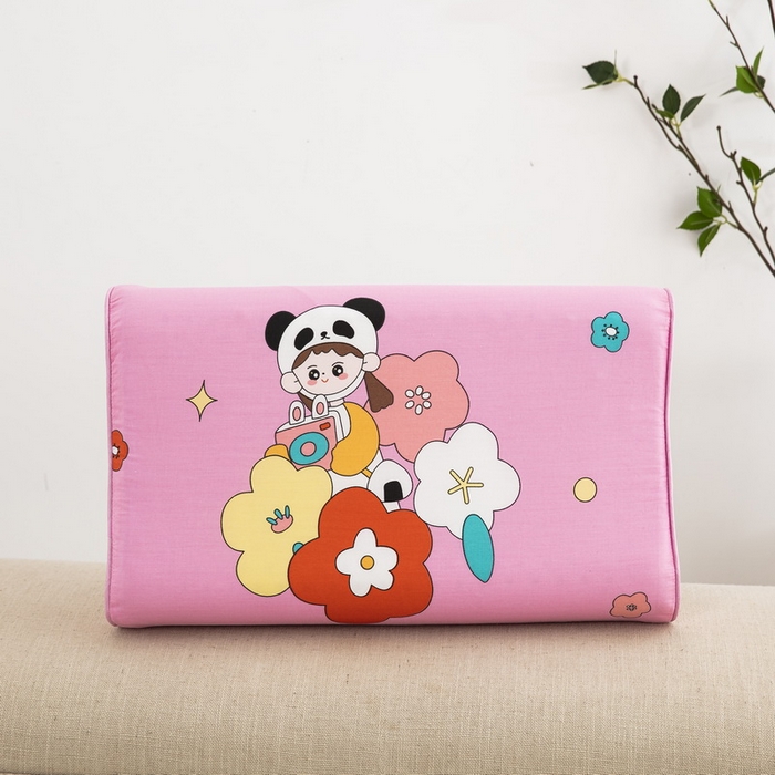 91家纺网 家纺一手货源 找家纺 大黄蜂家居家纺 2025新款全棉13372棉儿童卡通乳胶枕套 可爱女孩