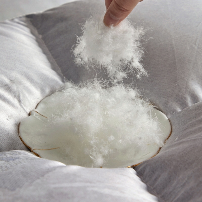 91家纺网 家纺一手货源 找家纺 织梦人羽绒工厂店 2025新款高蓬松羽绒95鹅绒大牌同款花型莫代尔印花 忆江南烟灰