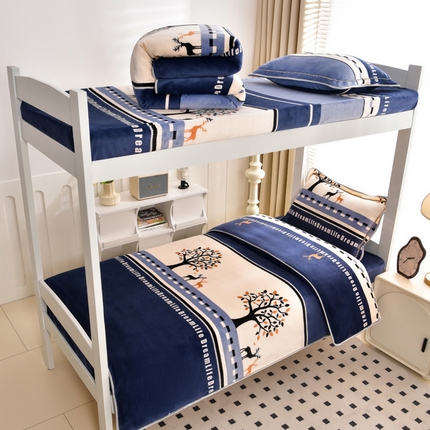 91家纺网 家纺一手货源 找家纺 （总）芯诗曼家纺 2025新款金貂绒牛奶绒印花三件套