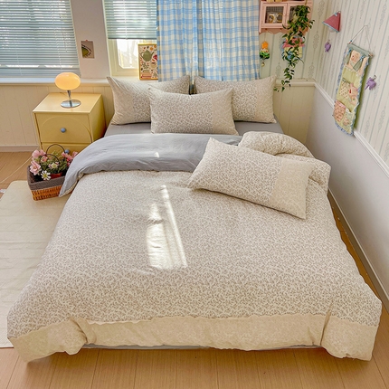 91家纺网 家纺一手货源 找家纺 （总）海岛哥哥 2025新款韩式全棉蕾丝花边软绵绵四件套