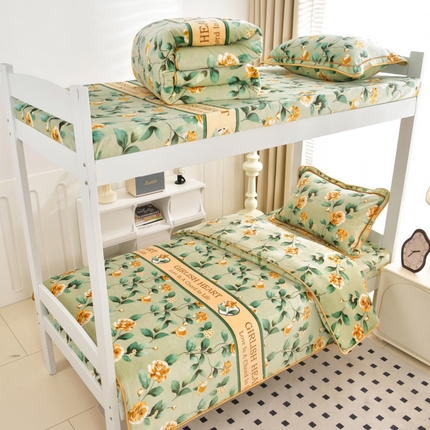 芯诗曼家纺 2025新款金貂绒牛奶绒印花三件套 锦上添花