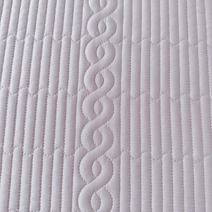 91家纺网 家纺一手货源 找家纺 岚吉家纺 2025新款莫代尔印花床盖 珍珠灰