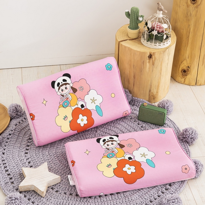 91家纺网 家纺一手货源 找家纺 大黄蜂家居家纺 2025新款全棉13372棉儿童卡通乳胶枕套 可爱女孩