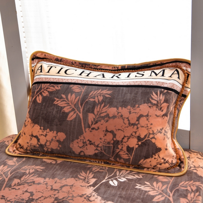 91家纺网 家纺一手货源 找家纺 芯诗曼家纺 2025新款金貂绒牛奶绒印花三件套 黄金叶