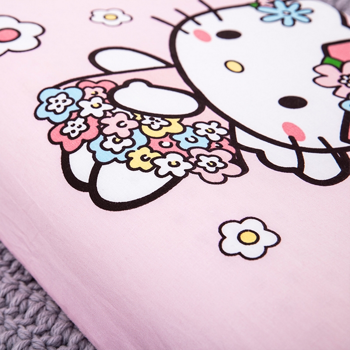 91家纺网 家纺一手货源 找家纺 大黄蜂家居家纺 2025新款全棉13372棉儿童卡通乳胶枕套 花园喵喵