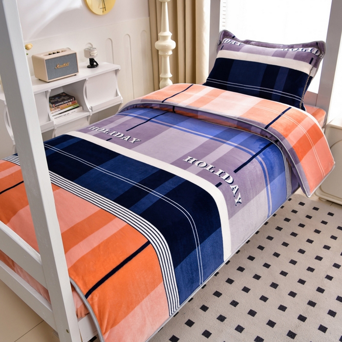 91家纺网 家纺一手货源 找家纺 芯诗曼家纺 2025新款金貂绒牛奶绒印花三件套 格调生活