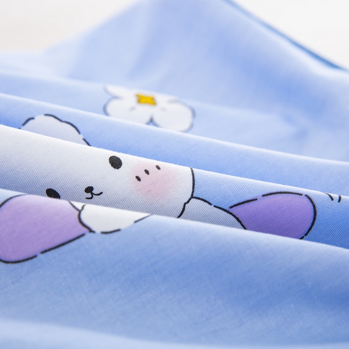 91家纺网 家纺一手货源 找家纺 大黄蜂家居家纺 2025新款全棉13372棉儿童卡通乳胶枕套 小熊和小兔