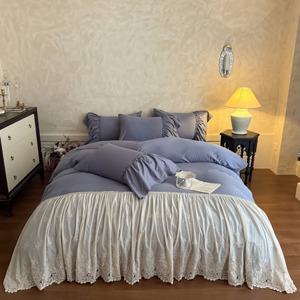 91家纺网 家纺一手货源 找家纺 （总）吾欢心 2025新款韩版纯棉花边款加厚原棉四件套维纳斯（高端定制）