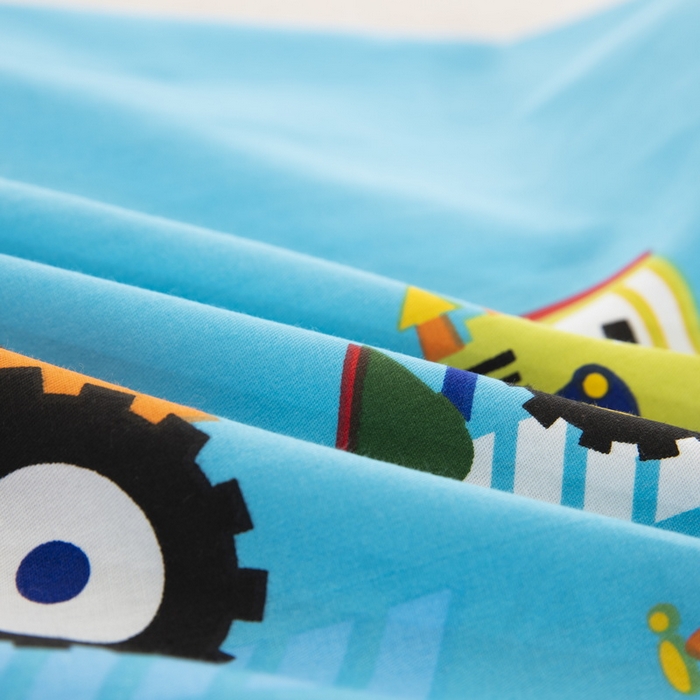 91家纺网 家纺一手货源 找家纺 大黄蜂家居家纺 2025新款全棉13372棉儿童卡通乳胶枕套 超级车队