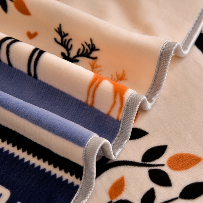 91家纺网 家纺一手货源 找家纺 芯诗曼家纺 2025新款金貂绒牛奶绒印花三件套 发财鹿