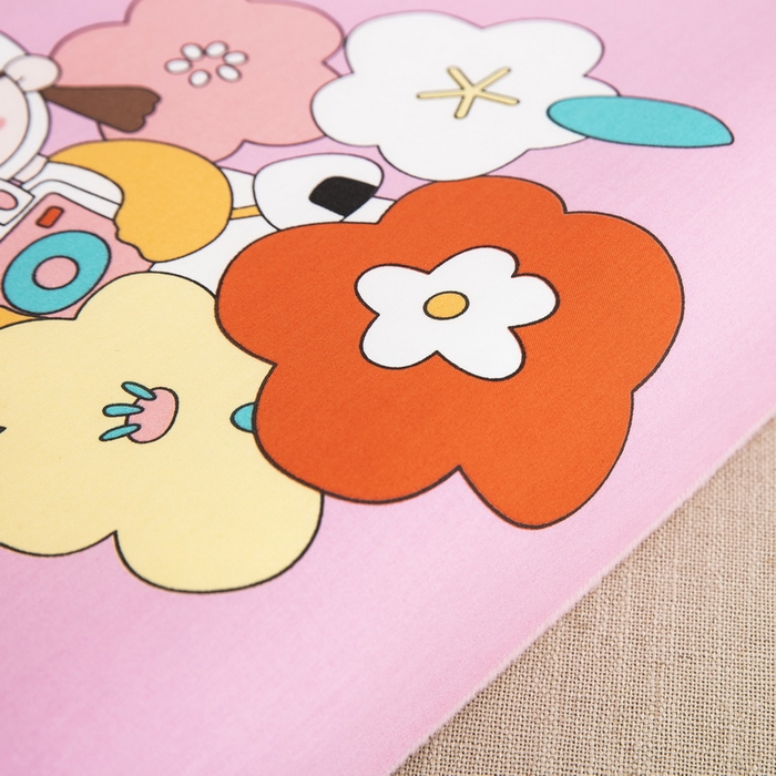 91家纺网 家纺一手货源 找家纺 大黄蜂家居家纺 2025新款全棉13372棉儿童卡通乳胶枕套 可爱女孩