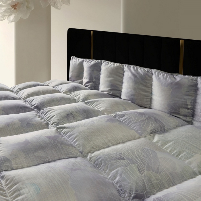 91家纺网 家纺一手货源 找家纺 织梦人羽绒工厂店2025新款羽绒被壳莫代尔印花 国色天香-灰